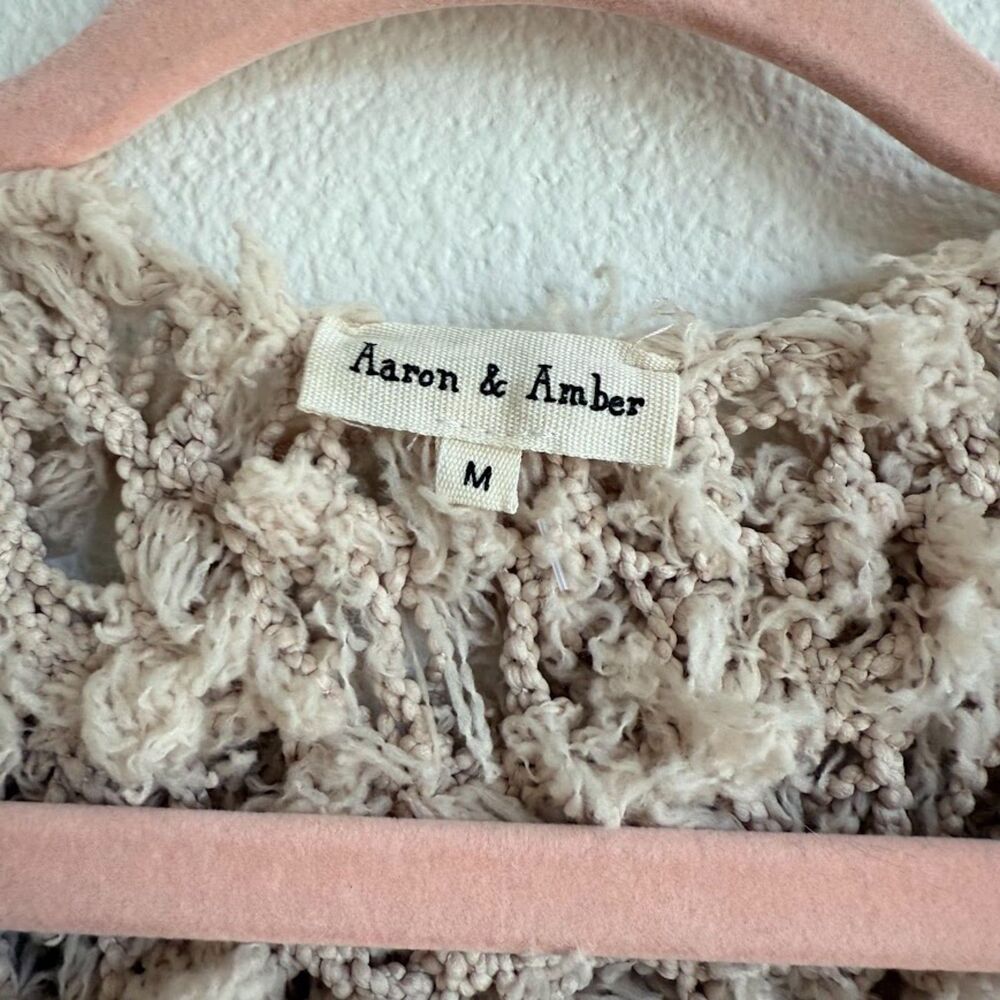 Aaron & Amber Fuzzy Loop Knit Boho Cardigan Sweat… - image 8